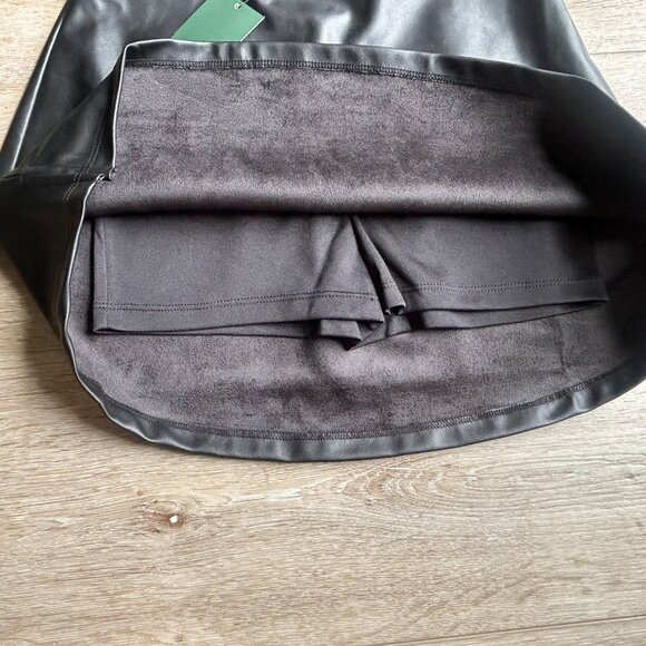 Women's High-Rise Faux Leather A-Line Skort - Wild Fable™ XXS Target - Picture 2 of 5